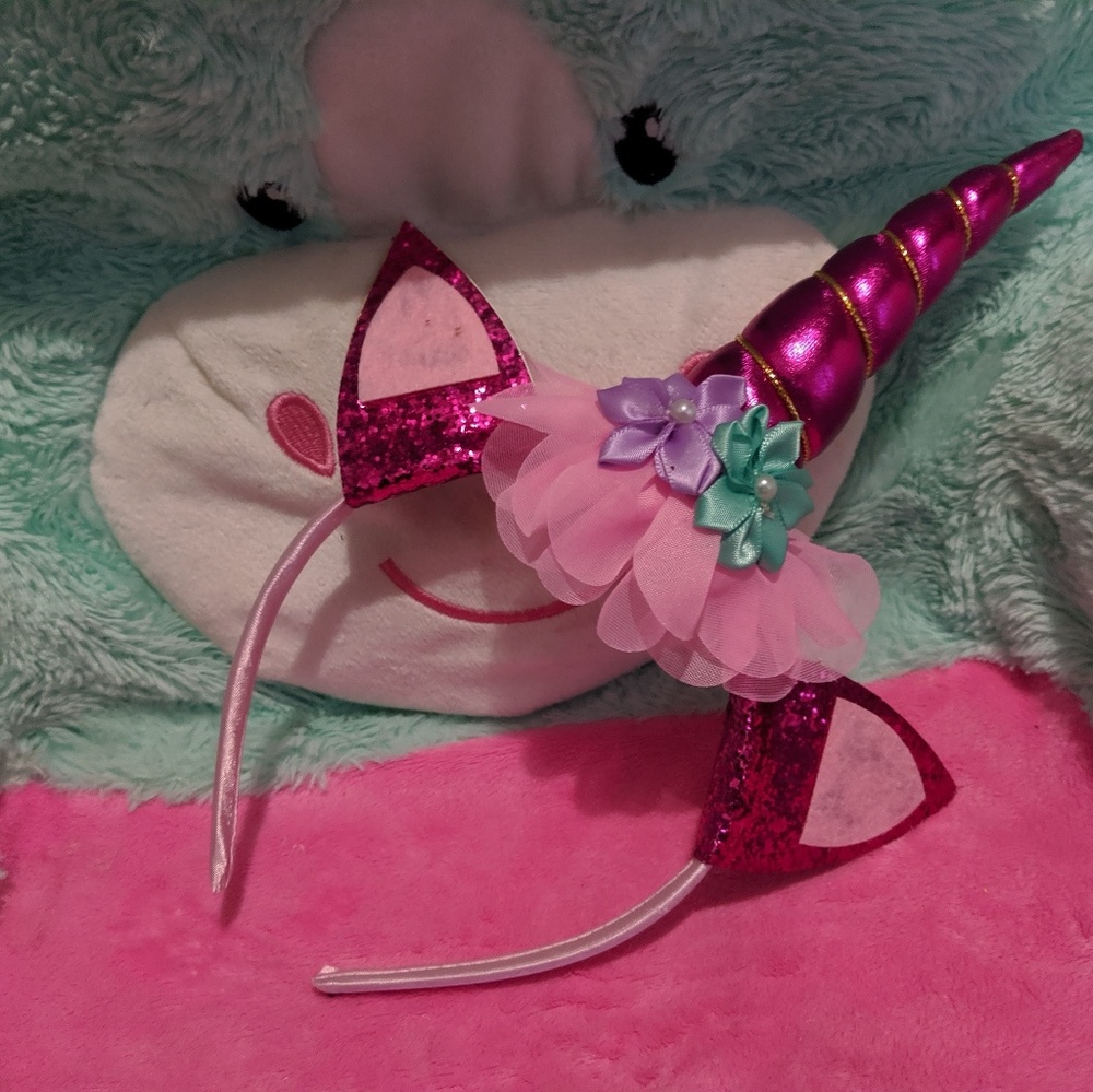 Too pink unicorn headband
